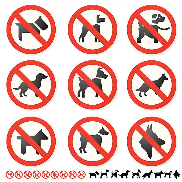 Vector illustration of DO NOT DOGS