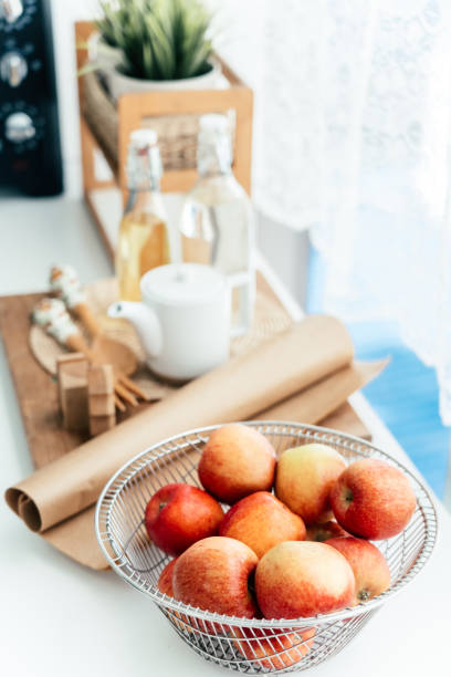 istock Group of apples on the kitchen table 1650419418