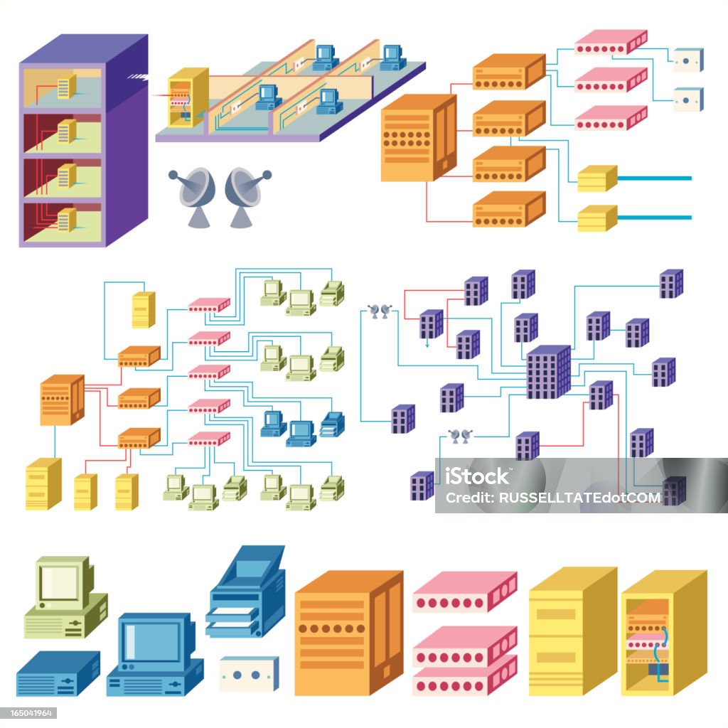Building External Networks Building Networks 4 Stock Illustration - Download Image Now - Brick ...
