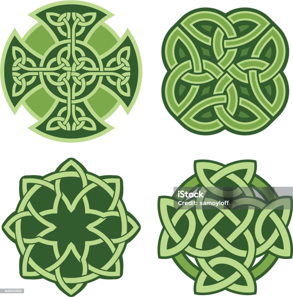 Celtic ornaments (Vector) Four celtic knots in vector format Irish Culture stock vector