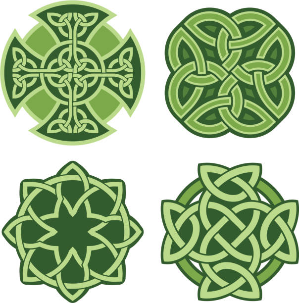 Celtic ornaments (Vector) Four celtic knots in vector format celtic cross stock illustrations