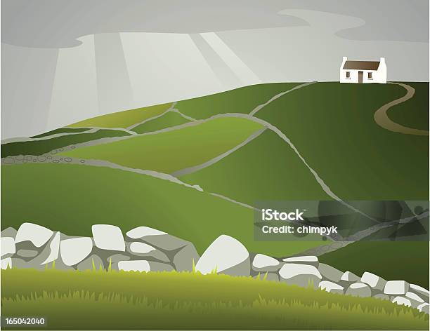 Homescapes Ireland Stockvectorkunst en meer beelden van Huisje - Huisje, Boerenwoning, Landelijke scène
