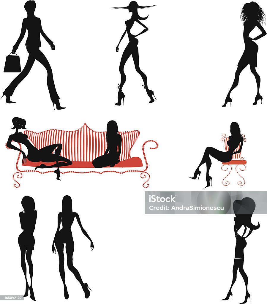 Sexy femmes - clipart vectoriel de Adulte libre de droits