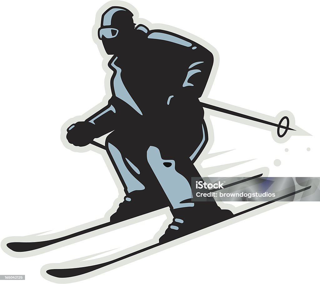 Skieur alpin - clipart vectoriel de Activité de loisirs libre de droits