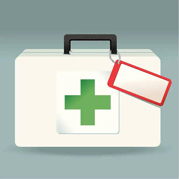 Vector illustration of Green Medical Case