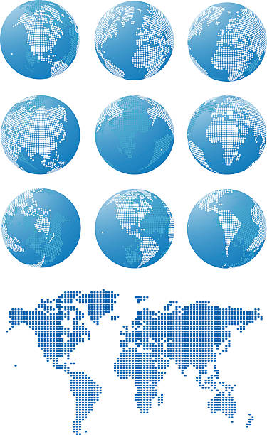 세계지도 - earthvector stock illustrations