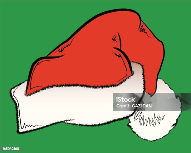 Santa Chapéu Isolado - Arte vetorial de stock e mais imagens de Acessório - Acessório, Branco, Chapéu