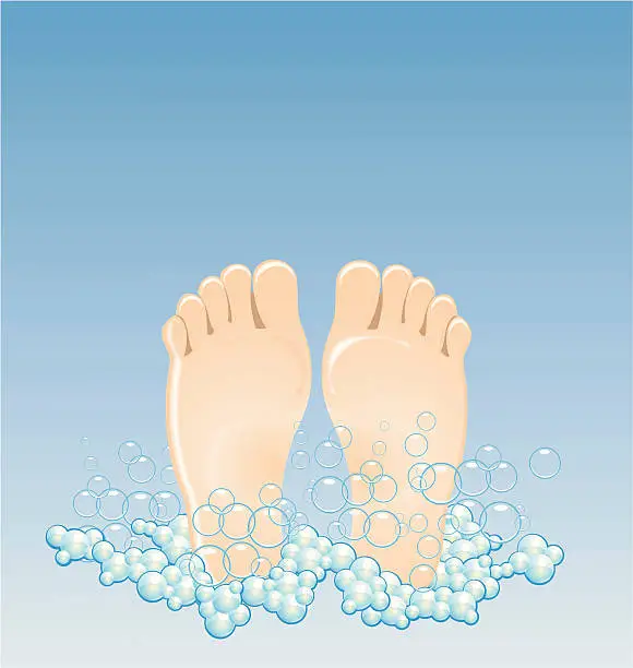 Vector illustration of Clean feet