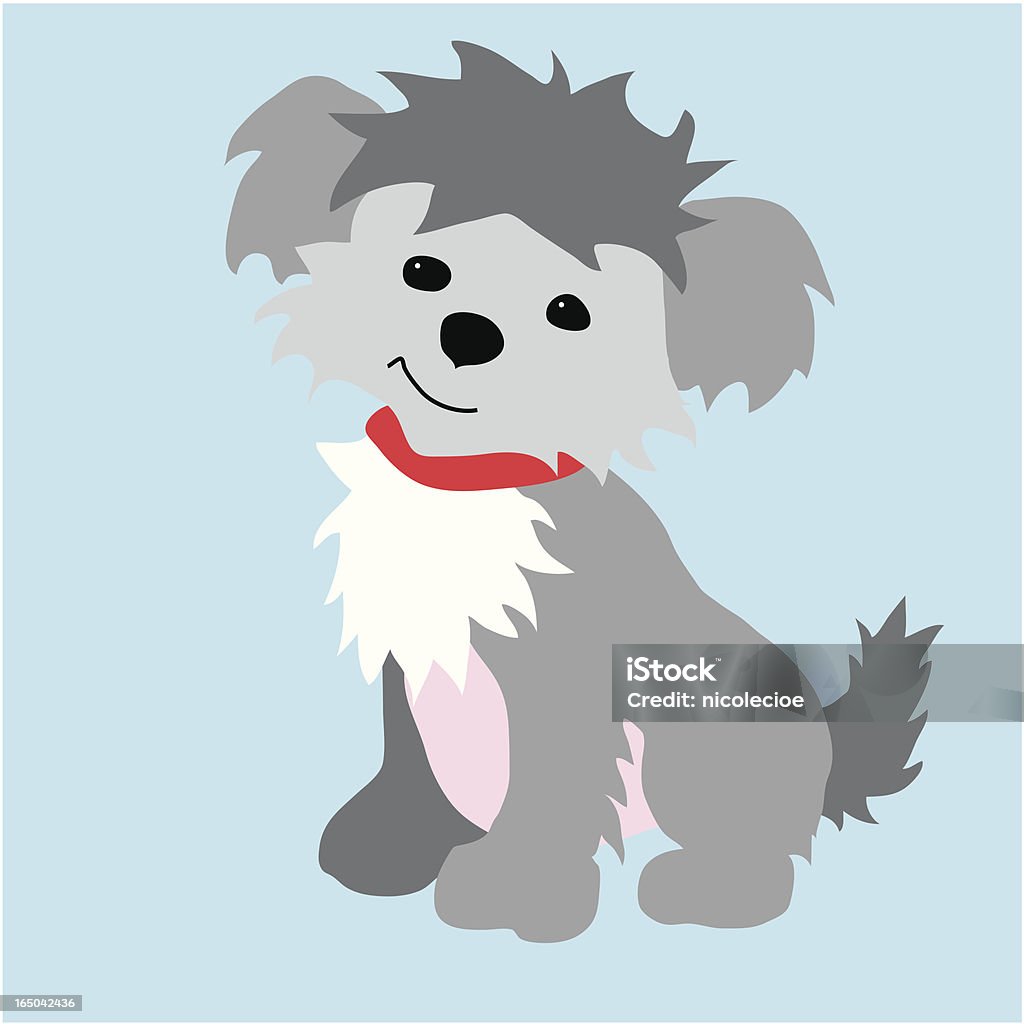 Puppy A cute puppy. Made of all solid colors. Cartoon stock vector