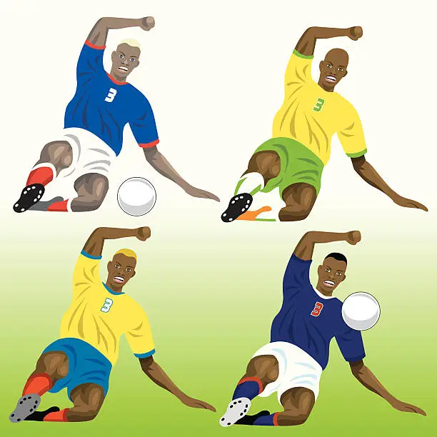 Vector illustration of Soccer Players 2