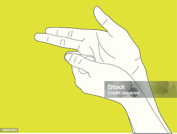 Pistole Hand Geste Stock Vektor Art und mehr Bilder von Aktivitäten und Sport - Aktivitäten und Sport, Bewegung, Bleistiftzeichnung