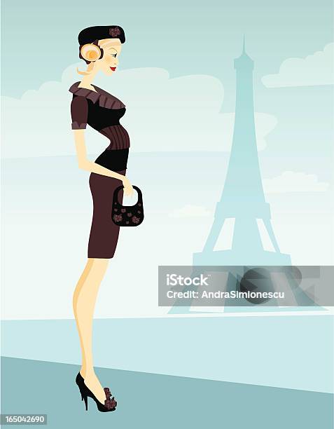 Mademoiselle Français Vecteurs libres de droits et plus d'images vectorielles de Arts Culture et Spectacles - Arts Culture et Spectacles, Capitales internationales, Cheveux blonds