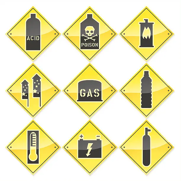 Vector illustration of Hazardous Materials