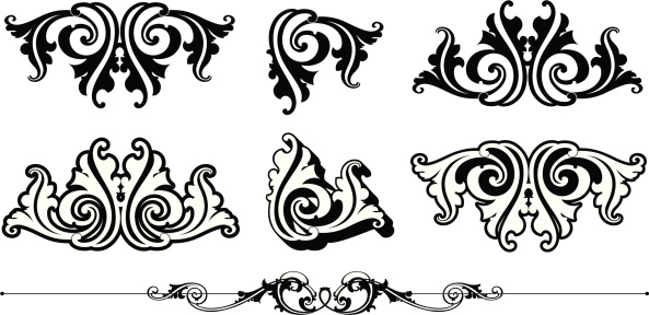 Vectorized clean and crisp Victorian Accent/Scroll/Rule. Saved in: AI ver 12, EPS ver 8, PDF, high res JPG,  CorelDraw-Ver8,colour as you wish! Enjoy the file.