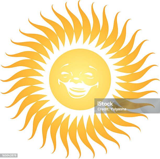 Sun - Arte vetorial de stock e mais imagens de Amarelo - Amarelo, Calor, Cor Viva