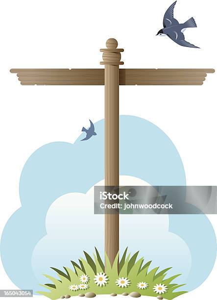 Signpost Stock Illustration - Download Image Now - Post - Structure, Art And Craft, Art Product