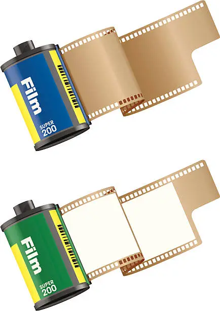 Vector illustration of 35mm Film Rolls