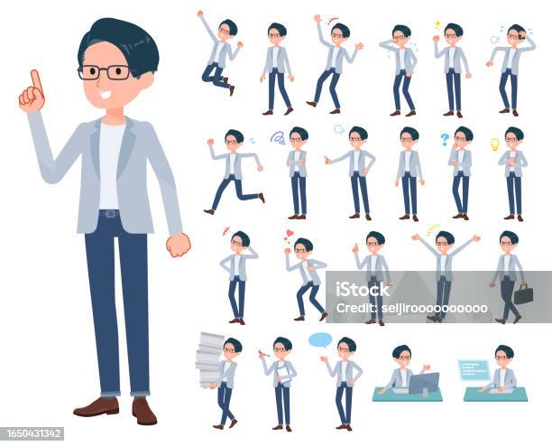 Programmer Emotes A Set Of Programmer Engineer Man With Who Express Various Emotions ...