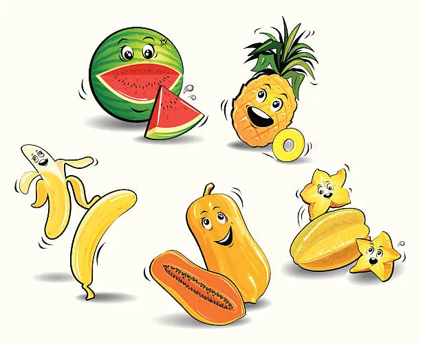 Vector illustration of fruits illustration set two