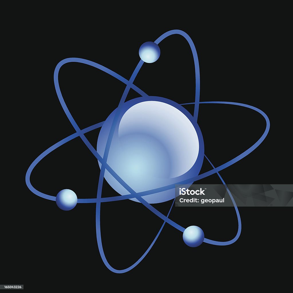 Atom-vetor - Vetor de Azul royalty-free