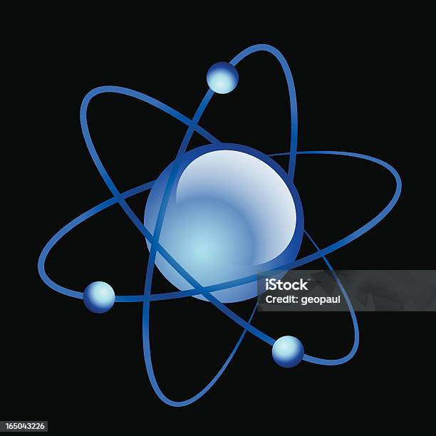 Vetores de Atomvetor e mais imagens de Azul - Azul, Ciência, Elétron