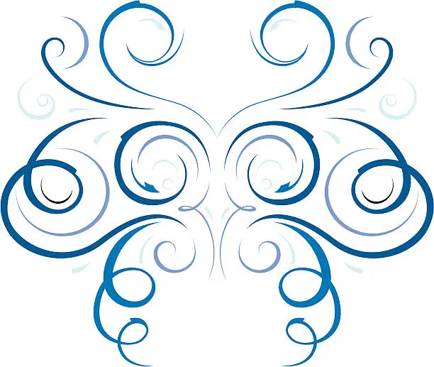 Vector illustration of decorative swirl design