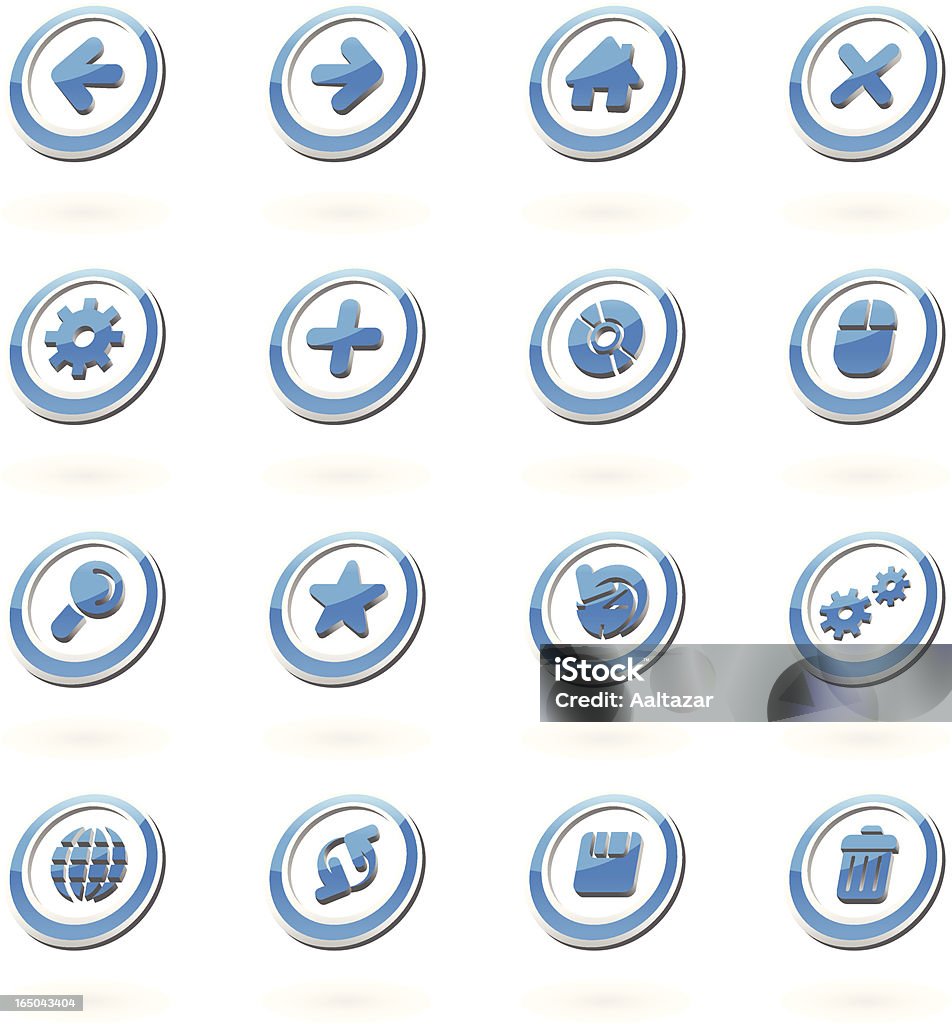 Web ícones-azul Elipses - Royalty-free Ampliação de Baixa Escala arte vetorial