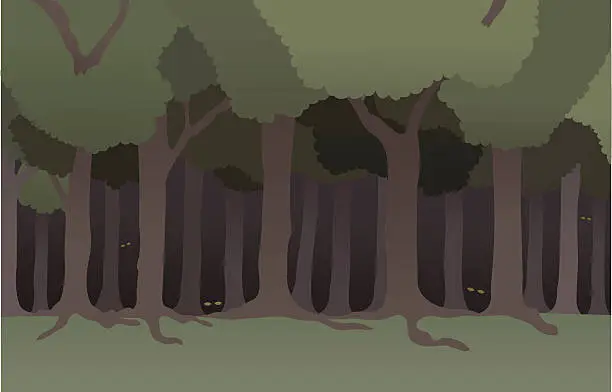 Vector illustration of Dark Forest