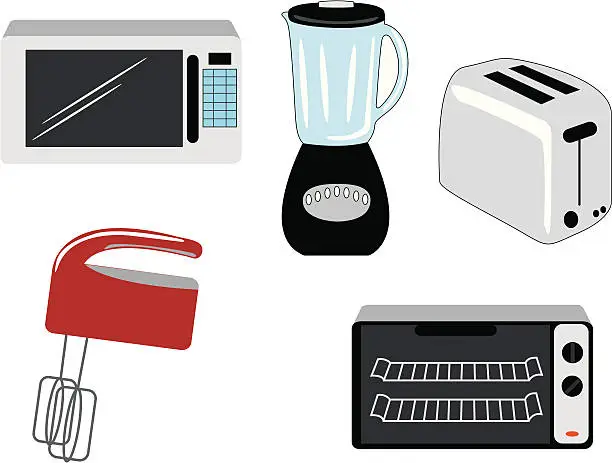Vector illustration of Kitchen Appliances