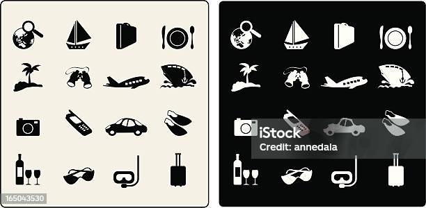 Wektor Podróży Ikony - Stockowe grafiki wektorowe i więcej obrazów Bagaż - Bagaż, Bez ludzi, Biznes