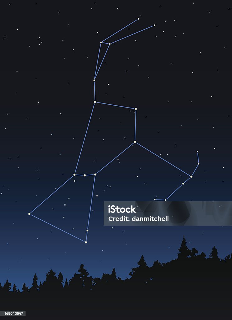 Orion (CAÇADOR) Constellation - Royalty-free Constelação arte vetorial