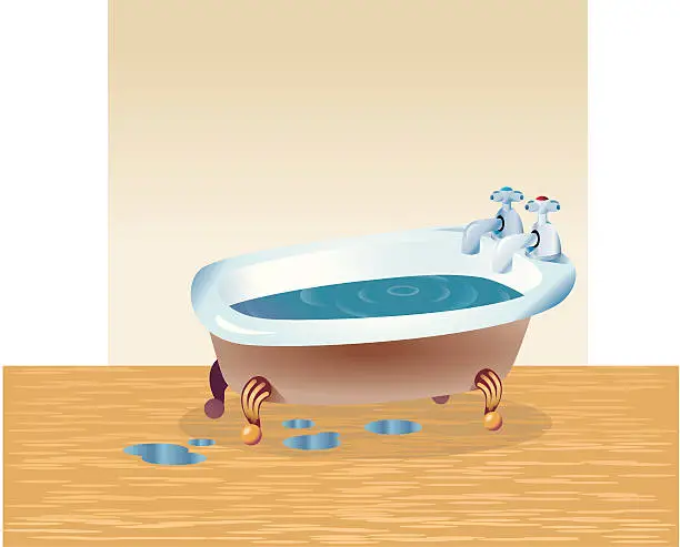 Vector illustration of Bath Time