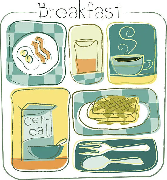 Vector illustration of Breakfast Collection