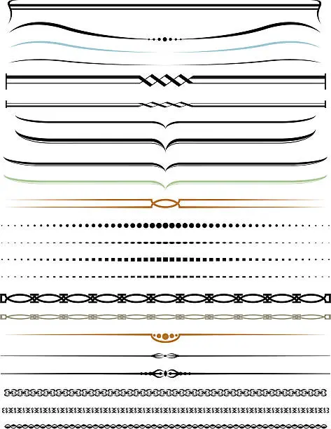 Vector illustration of Decorative lines