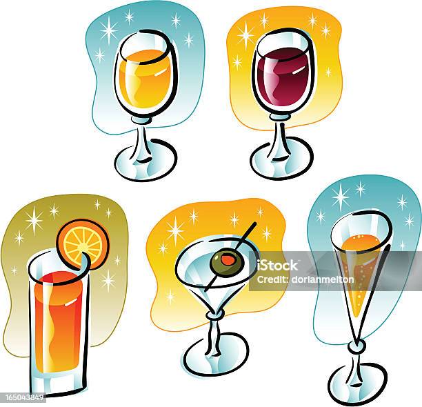 Des Cocktails Vecteurs libres de droits et plus d'images vectorielles de Alcool - Alcool, Aliments et boissons, Boisson