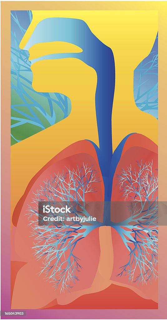 Icona di asma - arte vettoriale royalty-free di Inspirare
