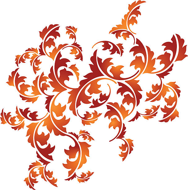 autumn leaves vector art illustration