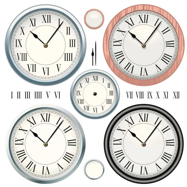 Vector illustration of Classic Clocks