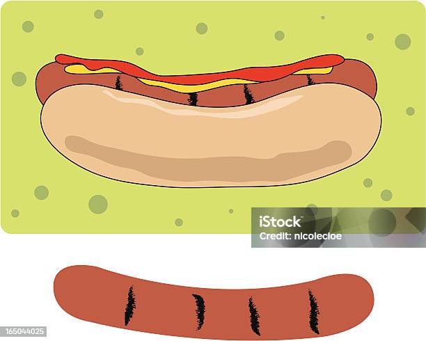 Ilustración de Hotdog A La Parrilla y más Vectores Libres de Derechos de Calor - Calor, Salchicha, Alimento