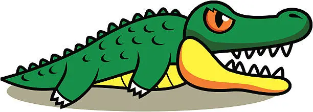 Vector illustration of Crocodile cartoon