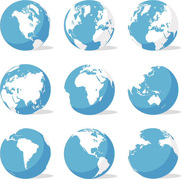 World Map | Globes vector art illustration