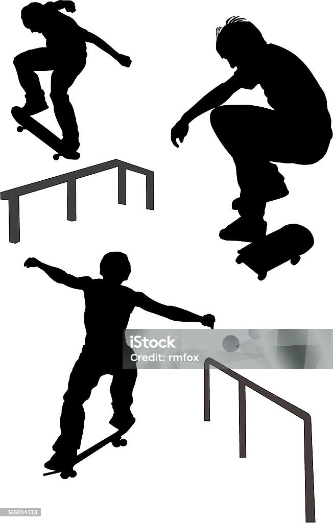 Skateboarders (Vector - Royalty-free Parque de Skate arte vetorial