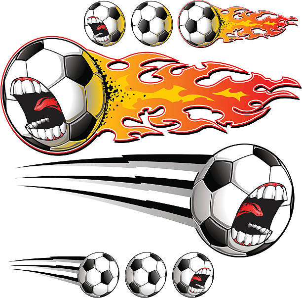 Piłka nożna krzyki – artystyczna grafika wektorowa