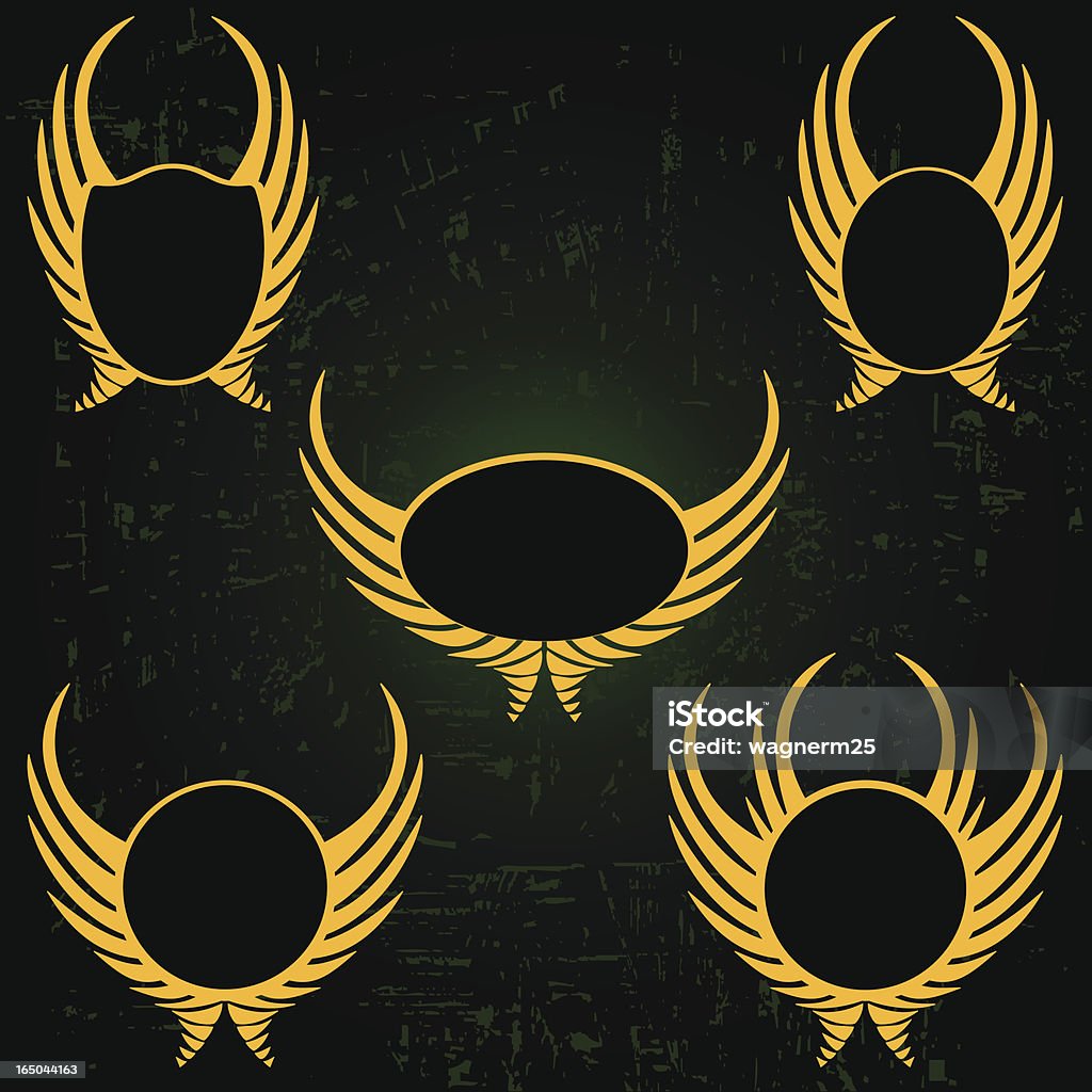 Wings emblems Eps and Ai included. Good for embroidery purposes. Air Vehicle stock vector