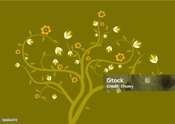 Kwiaty Ozdoba - Stockowe grafiki wektorowe i więcej obrazów Bez ludzi - Bez ludzi, Dekoracja, Drzewo