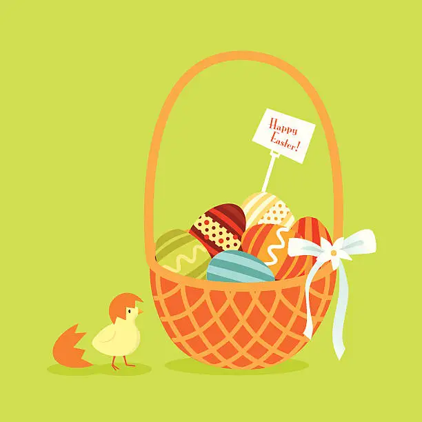 Vector illustration of Happy Easter!