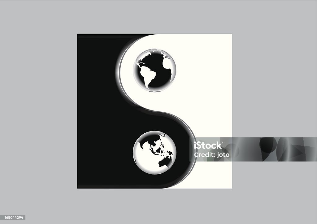 Yin yang mundo - arte vectorial de Asia libre de derechos