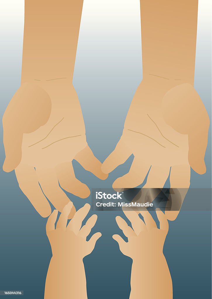 Eltern Hände - Lizenzfrei Baby Vektorgrafik
