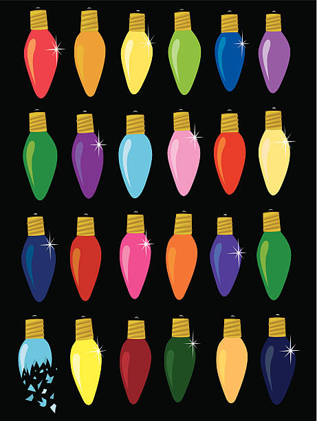 Christmas Bulbs vector art illustration