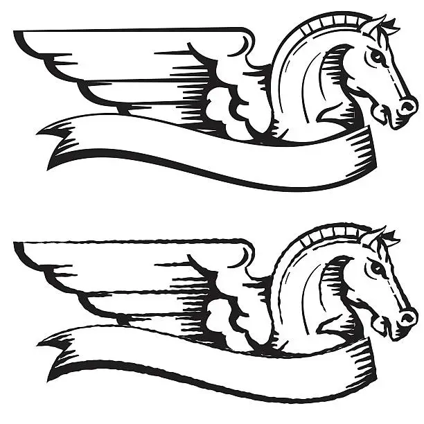 Vector illustration of Pegasus